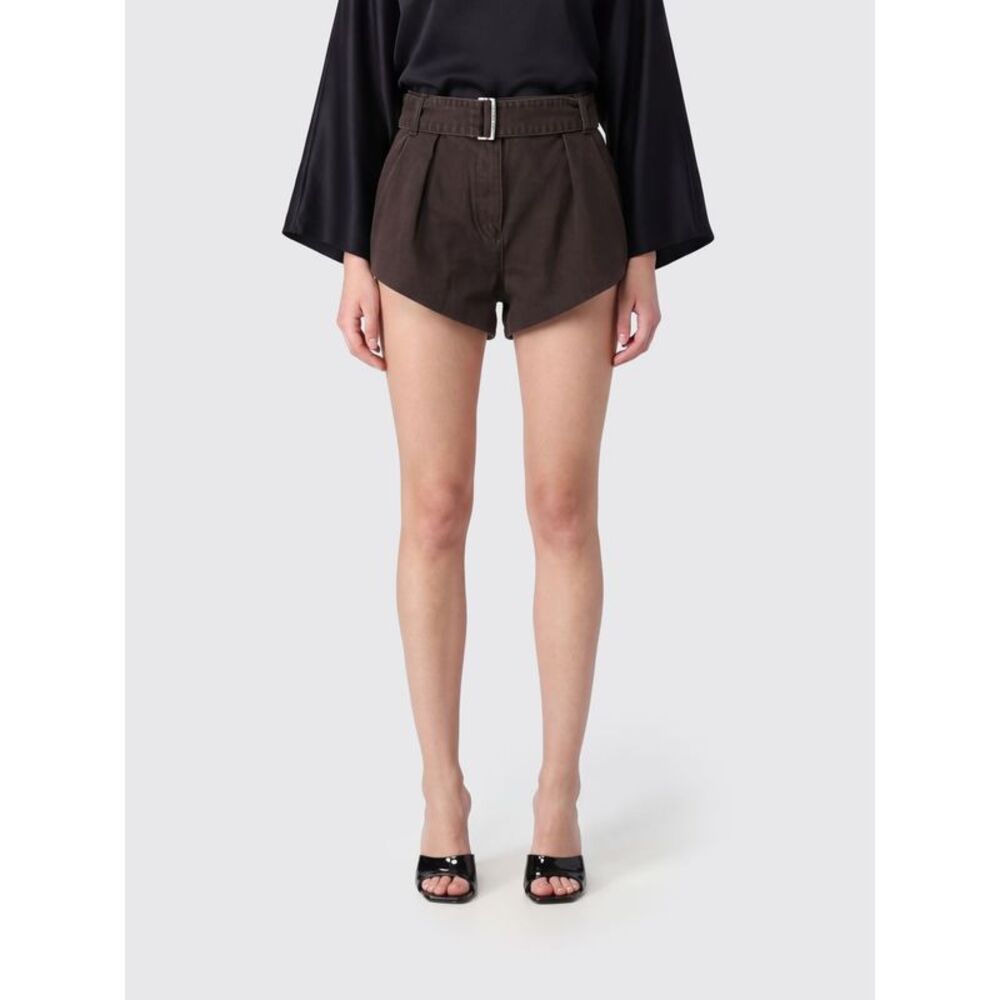 Magda Butrym Women Magda Butrym High-Waisted Denim Shorts With Adjustable Belt